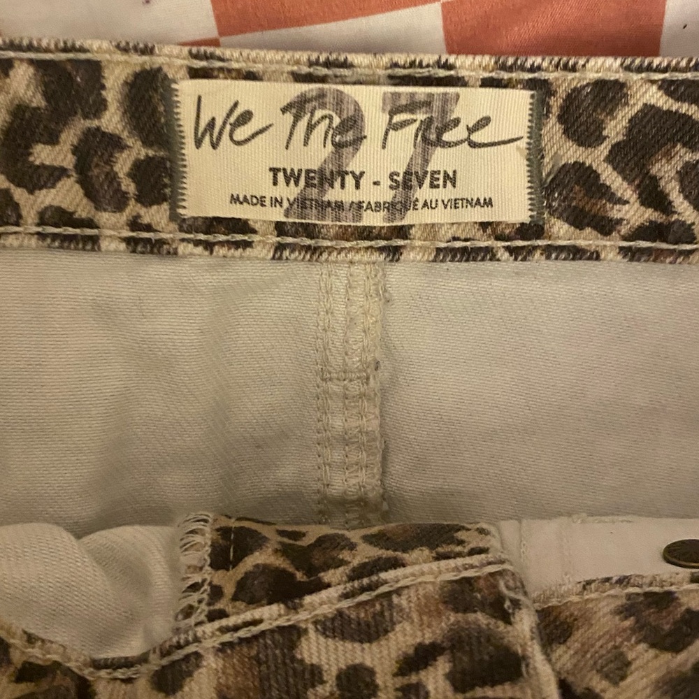Free People Cheetah Print Denim Skirt - Picture 2 of 5